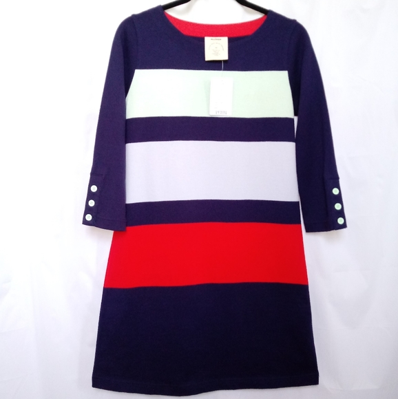 New w/tags Allihop Anthropologie Colorblock Striped Dress - Picture 2 of 12